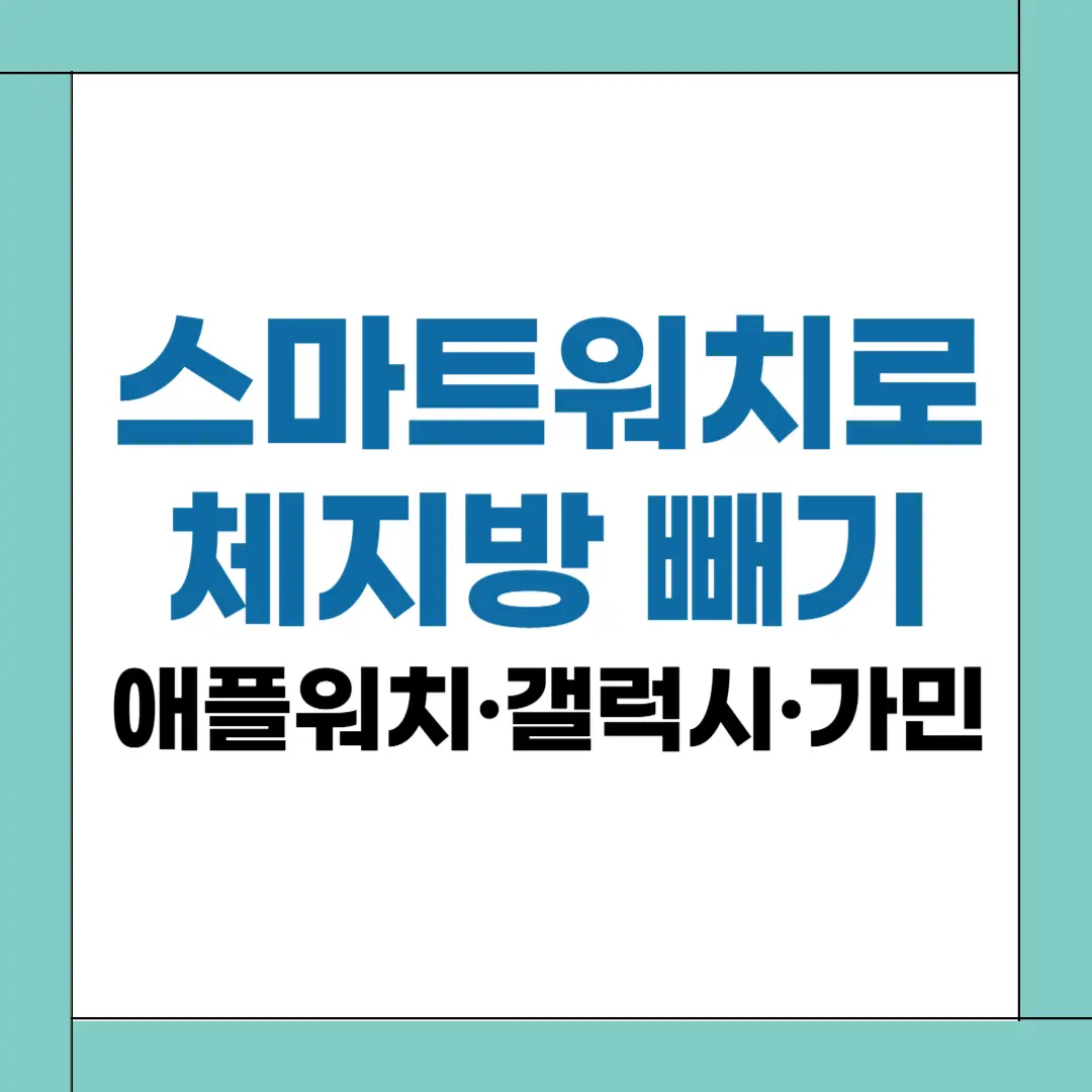 체지방 빼는법