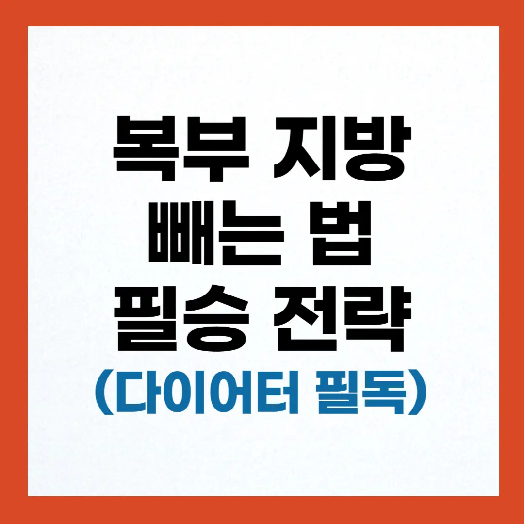 복부 지방 빼는 법